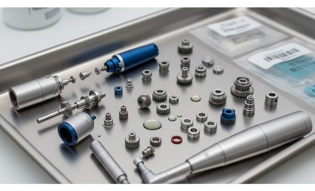 Teile von zahnärztlichen Handstücken