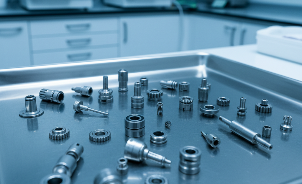 Teile von zahnärztlichen Handstücken